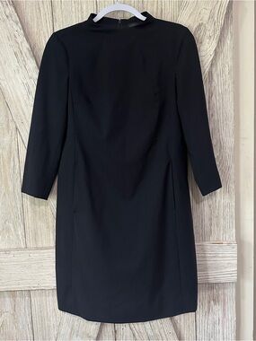 Carlisle Collection Virgin Wool Navy Shift Dress